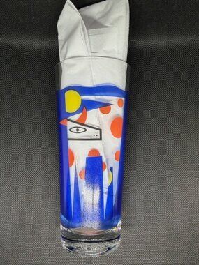 Ritzenhoff Davor Markovic Milk Glass Blue Abstract Germany